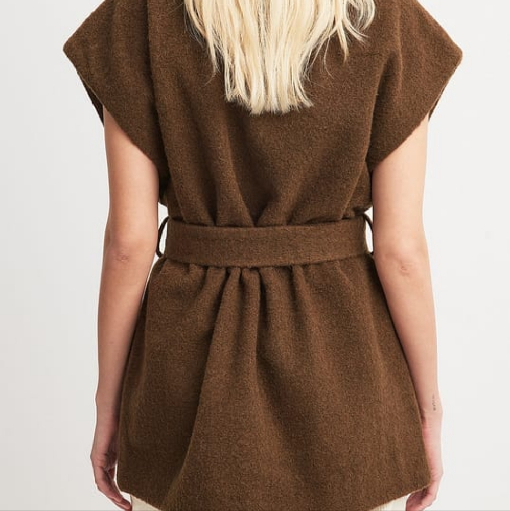 Brown Wool Blend Vest - Picture 5 of 7